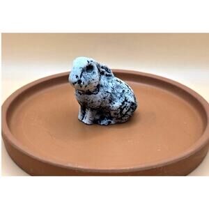 Pottery Rabbit Figurine made from Mt. St. Helen Ash Singed by Artist